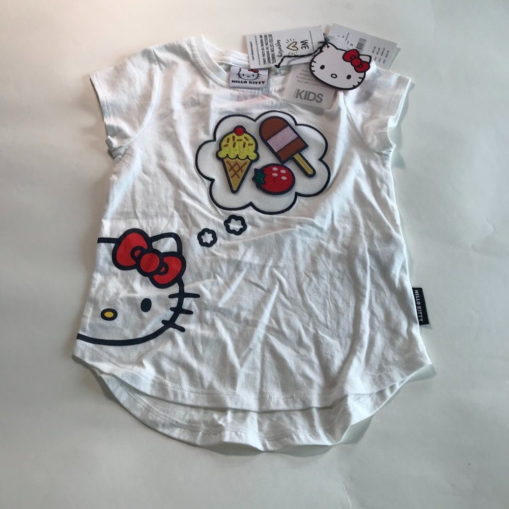 Hello Kitty Cotton On Kids Tee Shirt Size 3